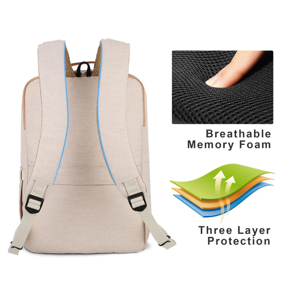 Waterproof Laptop Backpack with USB Charger Pocket