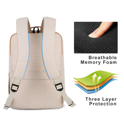 Waterproof Laptop Backpack with USB Charger Pocket