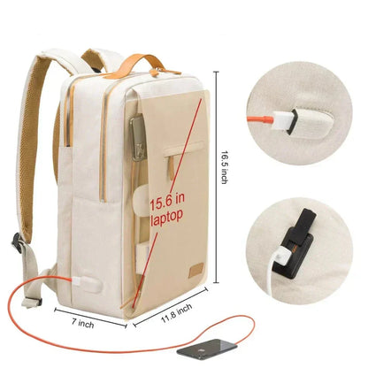 Waterproof Laptop Backpack with USB Charger Pocket