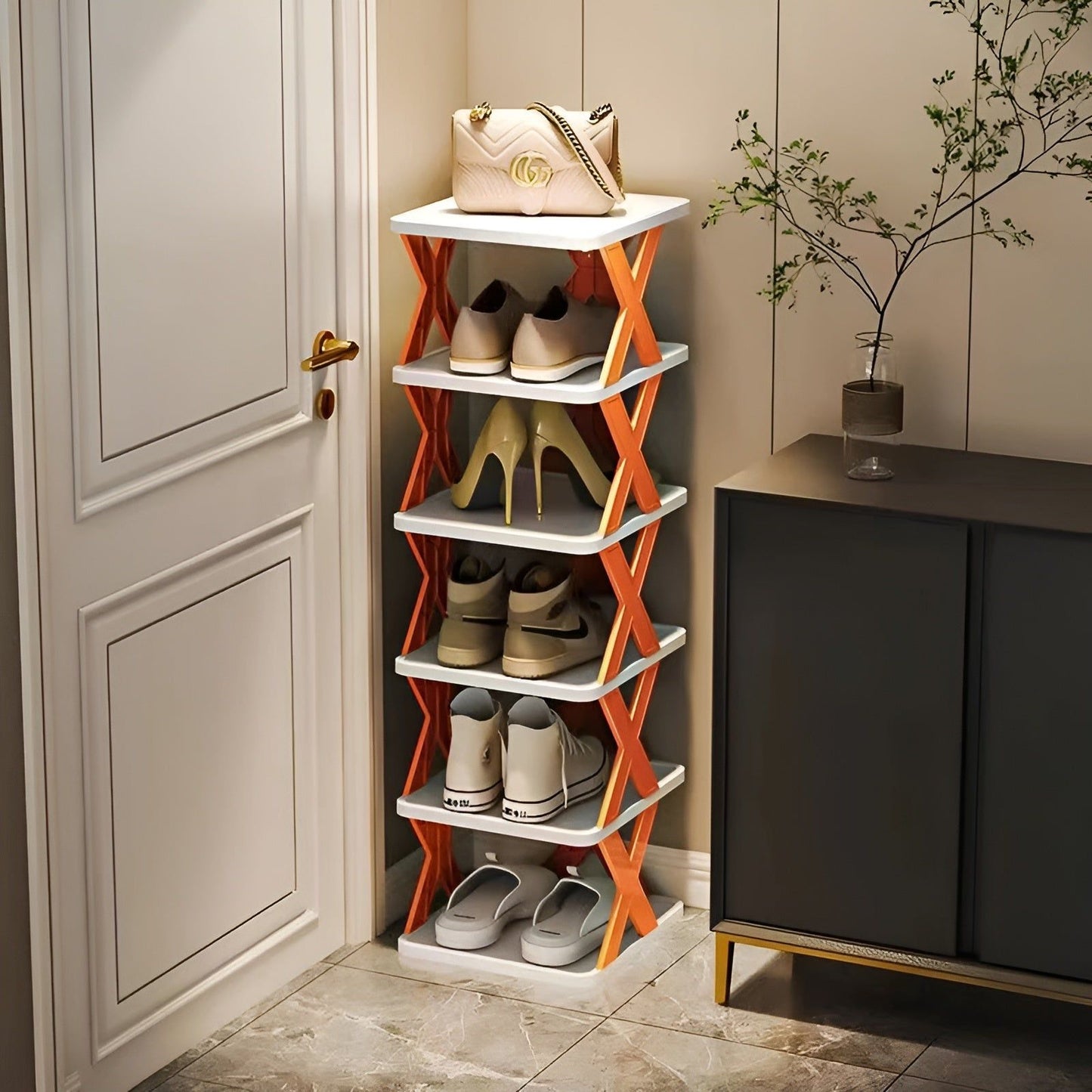 Compact Collapsible Shoe Storage Rack