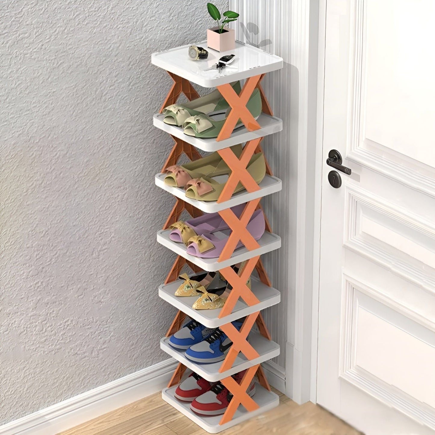 Compact Collapsible Shoe Storage Rack