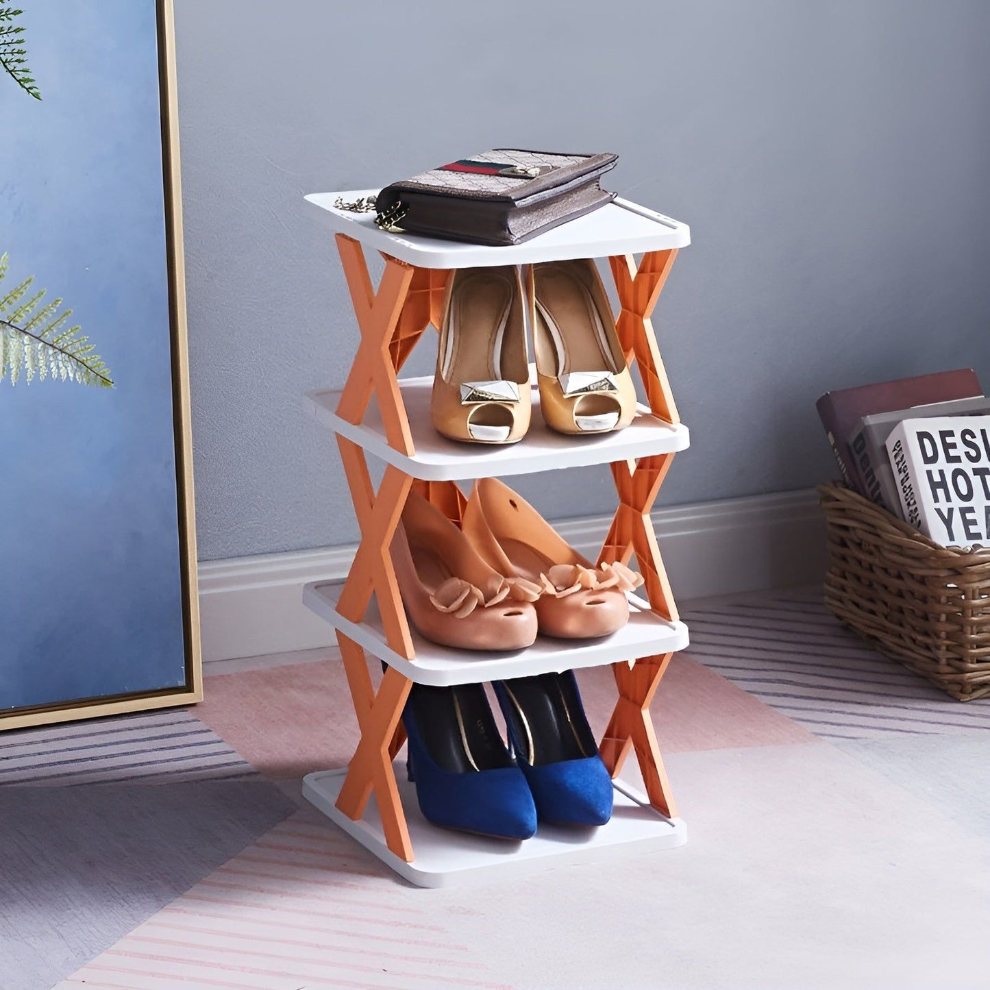 Compact Collapsible Shoe Storage Rack