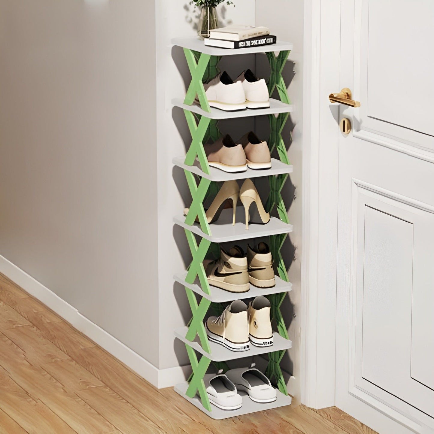 Compact Collapsible Shoe Storage Rack