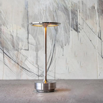 Compact LED Desk Lamp, Rechargeable and Dimmable