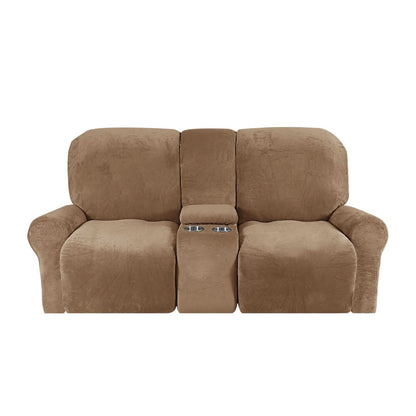 Soft 2-Seater Recliner Couch Cover with Cup Holders