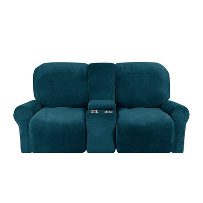 Soft 2-Seater Recliner Couch Cover with Cup Holders