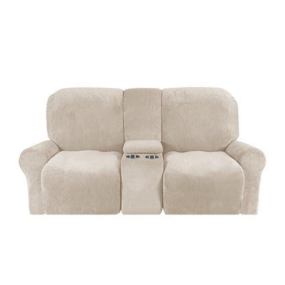 Soft 2-Seater Recliner Couch Cover with Cup Holders