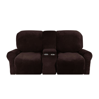 Soft 2-Seater Recliner Couch Cover with Cup Holders
