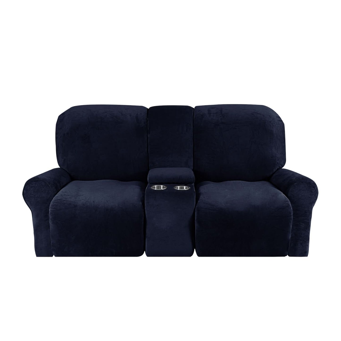 Soft 2-Seater Recliner Couch Cover with Cup Holders