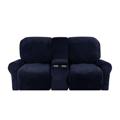 Soft 2-Seater Recliner Couch Cover with Cup Holders