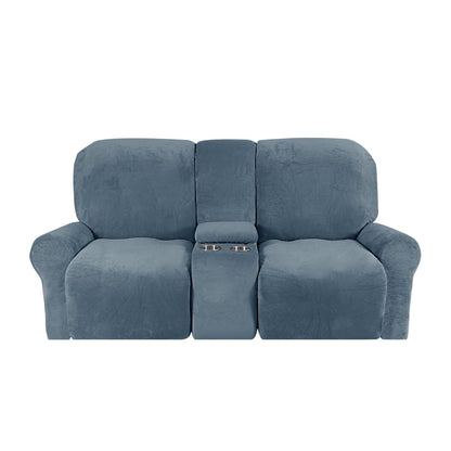 Soft 2-Seater Recliner Couch Cover with Cup Holders