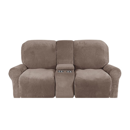 Soft 2-Seater Recliner Couch Cover with Cup Holders