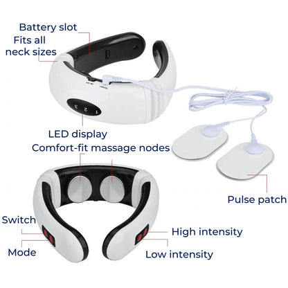 Compact Vibration Neck Massager for Pain Relief