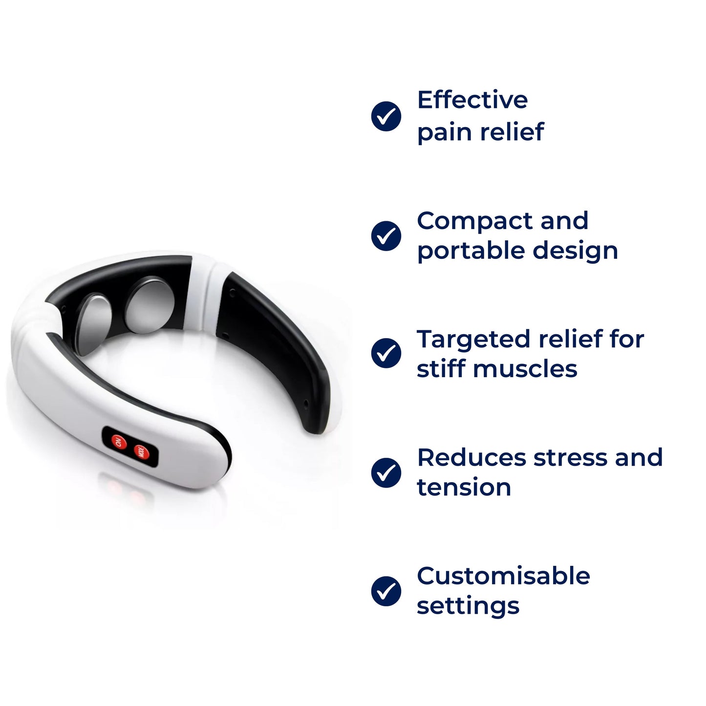Compact Vibration Neck Massager for Pain Relief