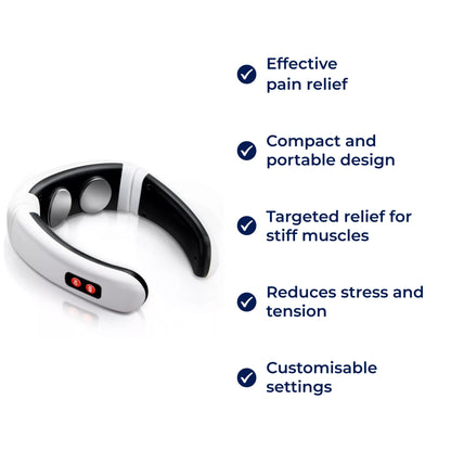 Compact Vibration Neck Massager for Pain Relief