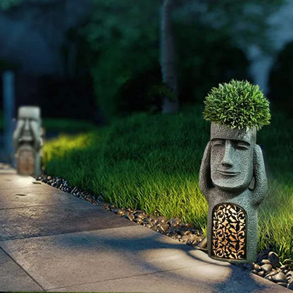 Colorful Garden LED Statue Flower Pot