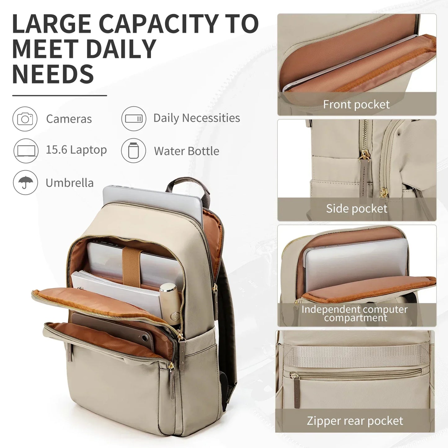 Large Waterproof Hiking Backpack