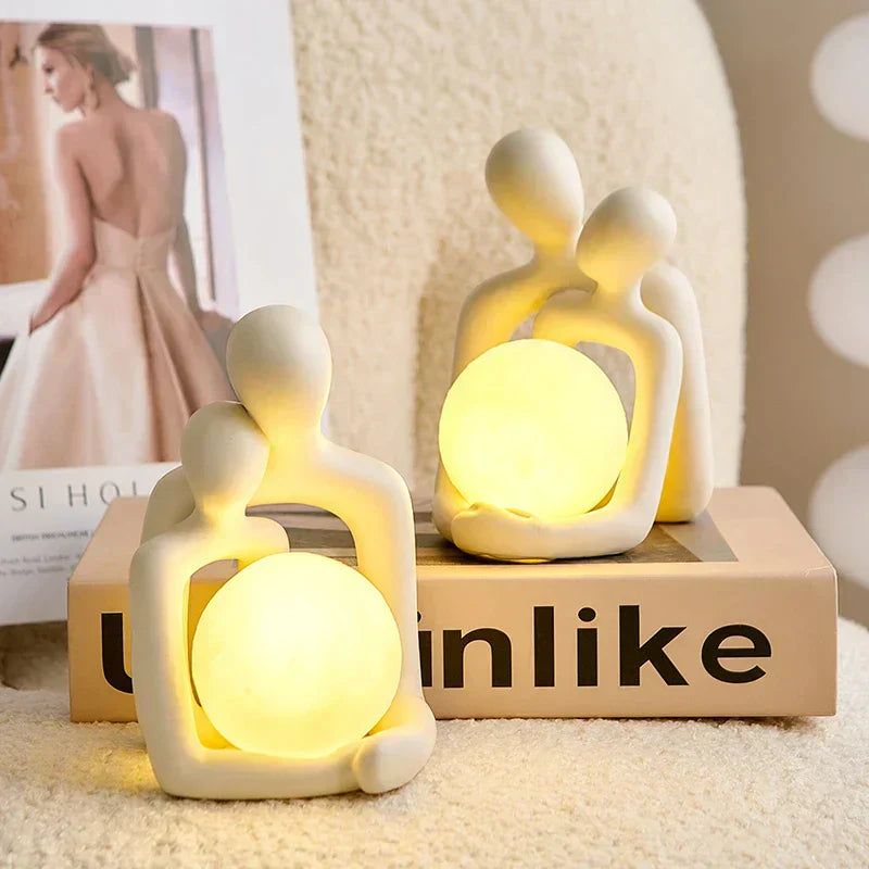 Decorative Ceramic Table Lamp with Soft LED Glow
