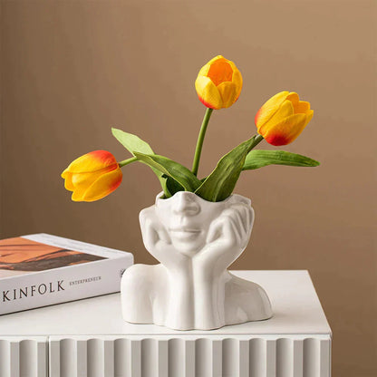 Simple Elegant Ceramic Vase for Modern Homes