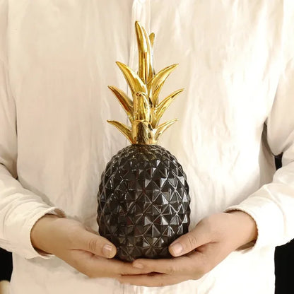 Luxury Metallic Pineapple Figurine