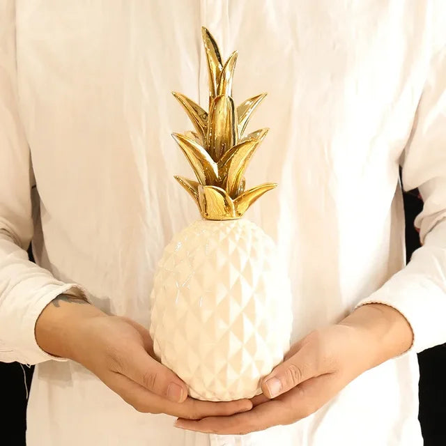 Luxury Metallic Pineapple Figurine