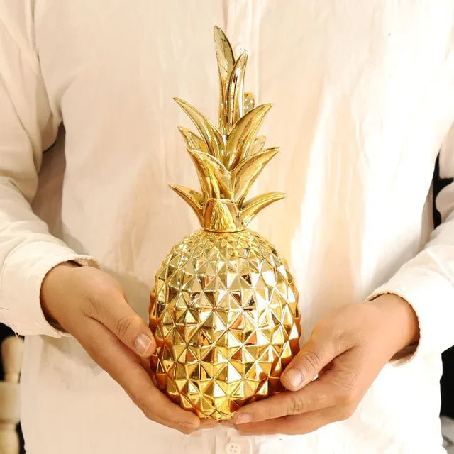 Luxury Metallic Pineapple Figurine
