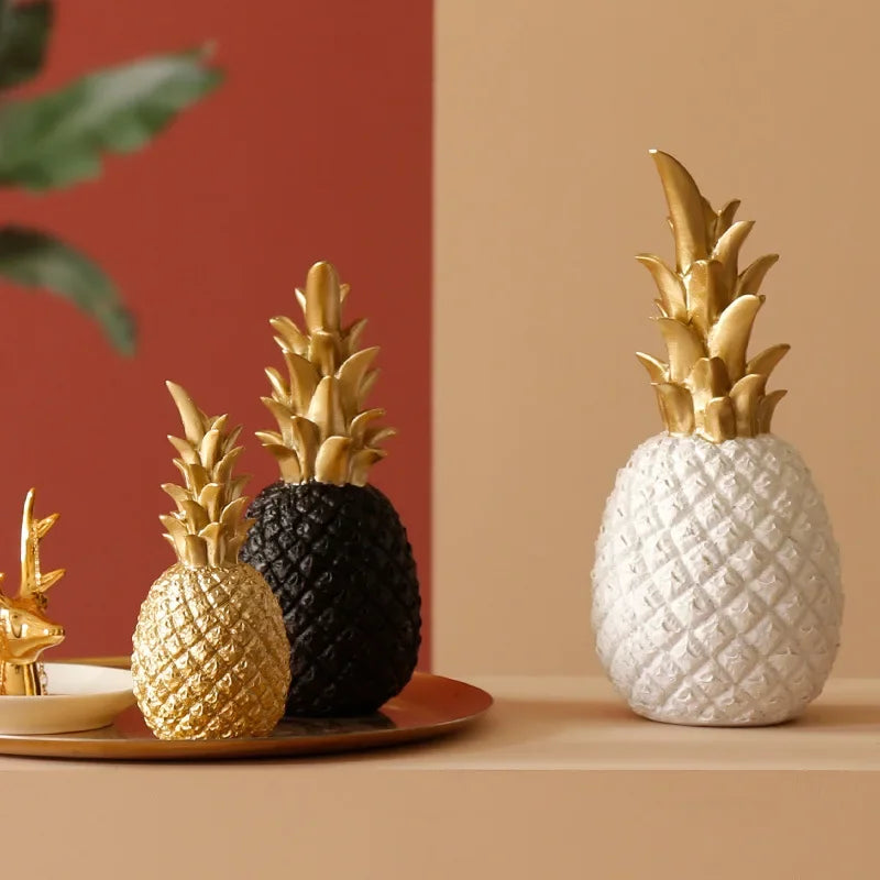 Luxury Metallic Pineapple Figurine