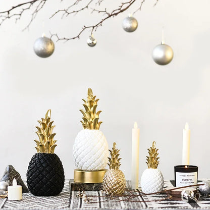 Luxury Metallic Pineapple Figurine