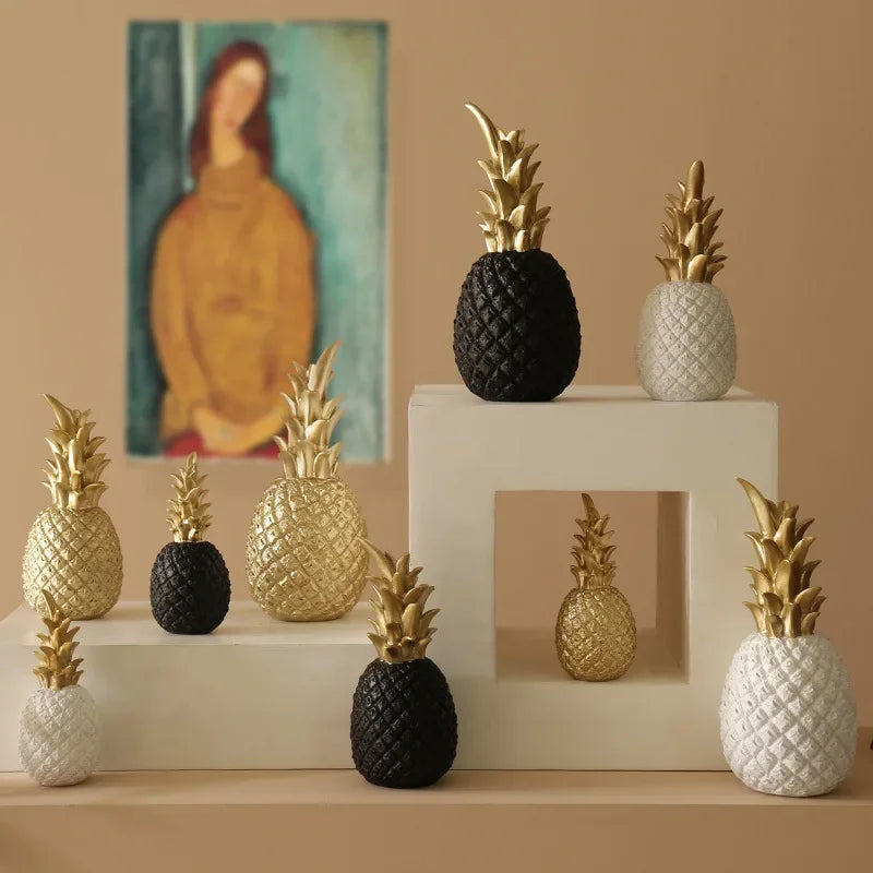Luxury Metallic Pineapple Figurine