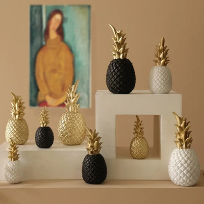 Luxury Metallic Pineapple Figurine