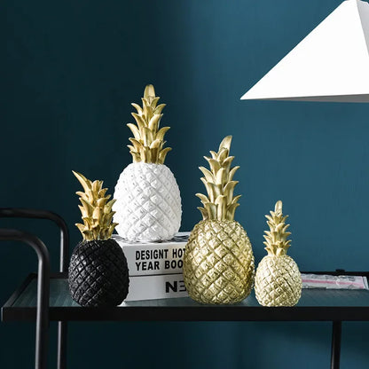 Luxury Metallic Pineapple Figurine