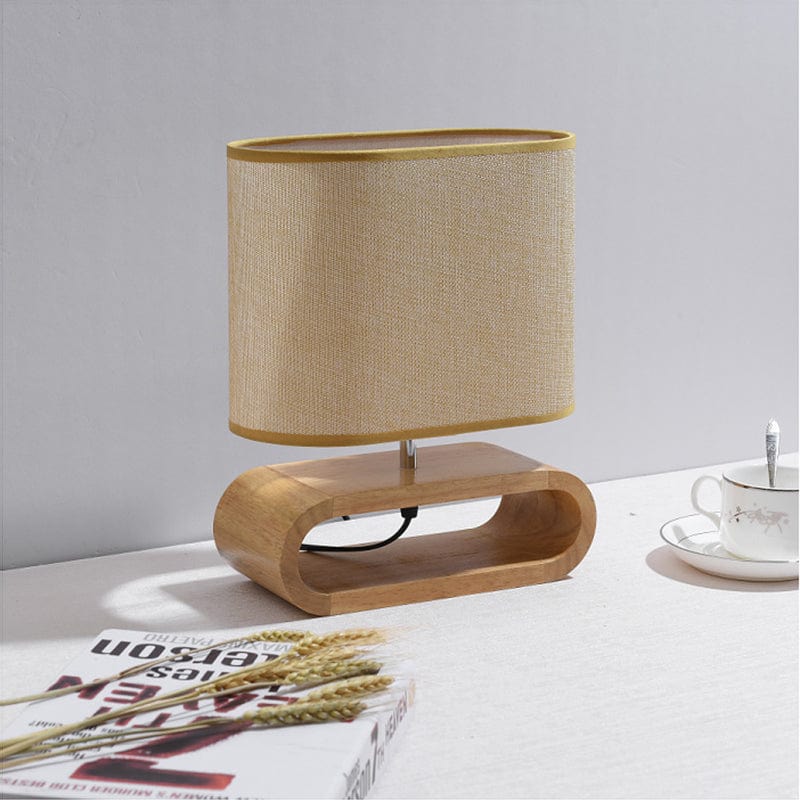 Rustic Wooden Table Lamp