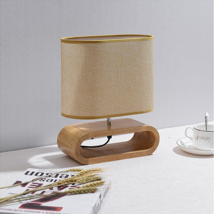 Rustic Wooden Table Lamp