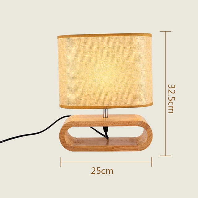 Rustic Wooden Table Lamp - Befez