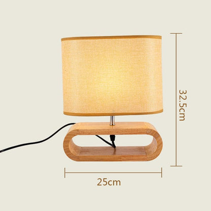 Rustic Wooden Table Lamp - Befez