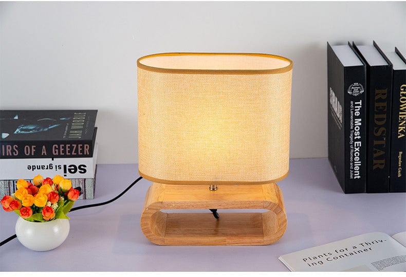 Rustic Wooden Table Lamp