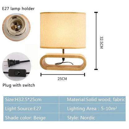 Rustic Wooden Table Lamp