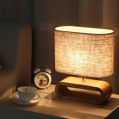 Rustic Wood Desk Lamp – Handcrafted and Chic