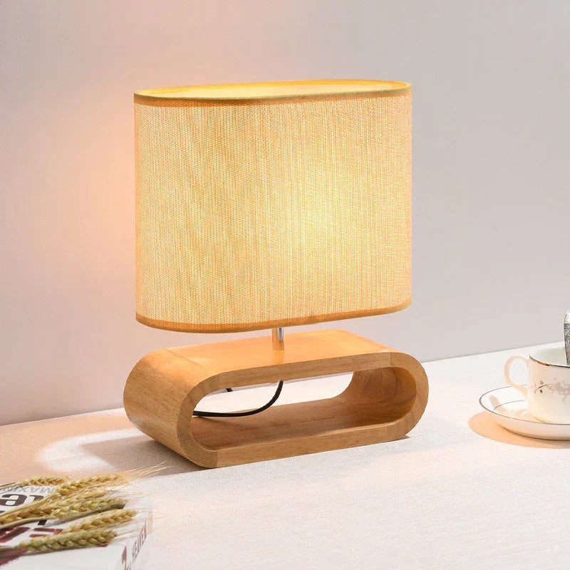 Rustic Wood Desk Lamp – Handcrafted and Chic