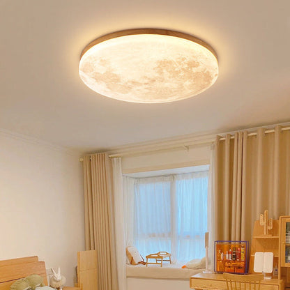 Glowing Moon Ceiling Light With Warm LED Glow