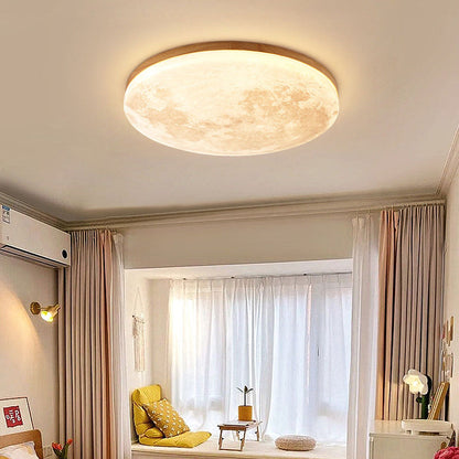 Glowing Moon Ceiling Light With Warm LED Glow