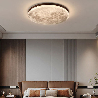 Glowing Moon Ceiling Light With Warm LED Glow