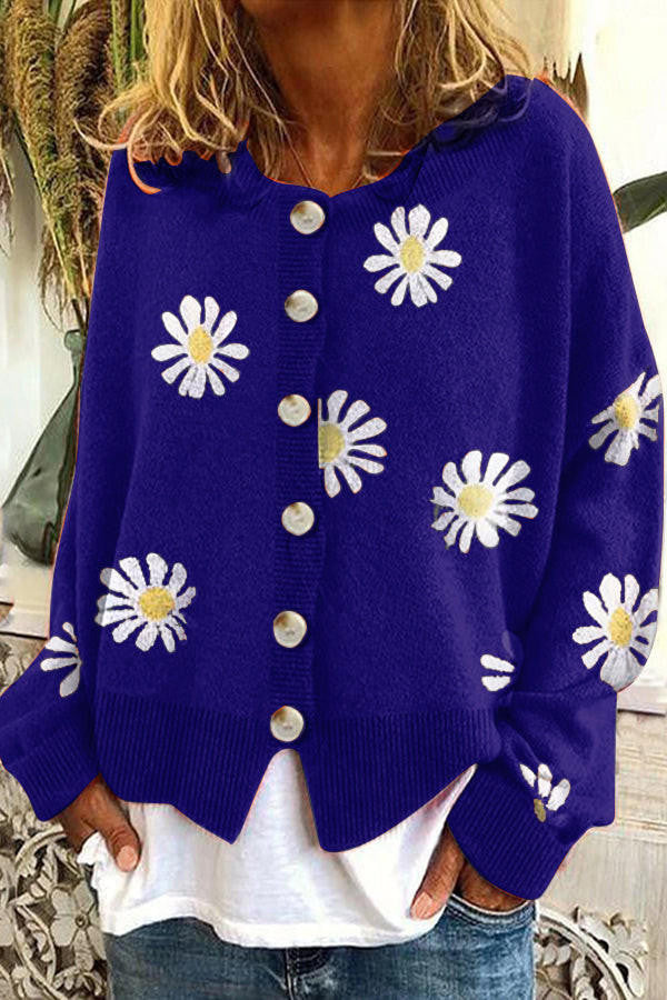 Colorful Patterned Winter Knit Sweater