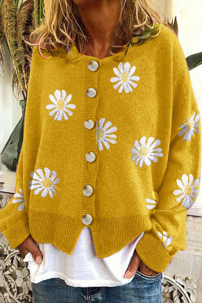 Colorful Patterned Winter Knit Sweater