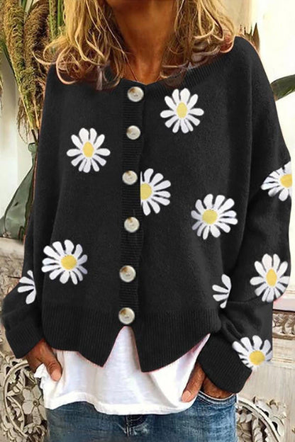 Colorful Patterned Winter Knit Sweater