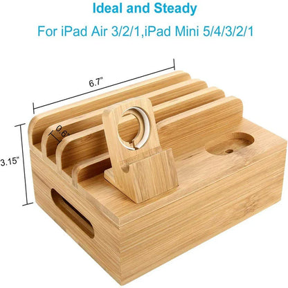 Befez | Tekavo Bamboo USB Hub - 5 Port Charger Organizer