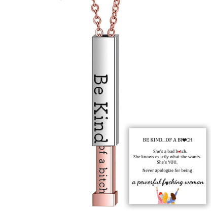 Sassy Secret Message Bar Necklace