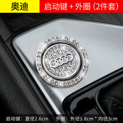 Luxury Crystal Car Starter Button Cover Ring