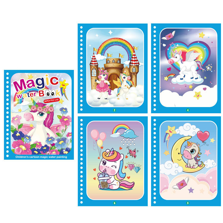 Colorful Kids Water Paint Book Set