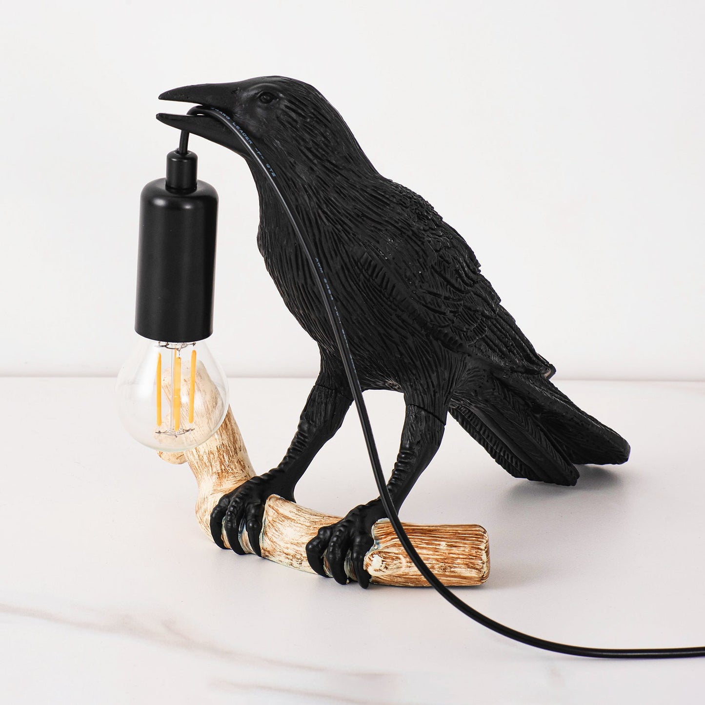 Compact Cute Bird Nightstand Table Lamp